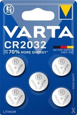 Gombelem, CR2032, 5 db, VARTA